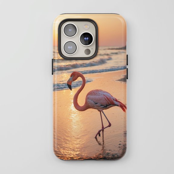 Flamingo For All iPhone Series Protective Phone Case Nature Photography Tropical Sunset Pink Orange
