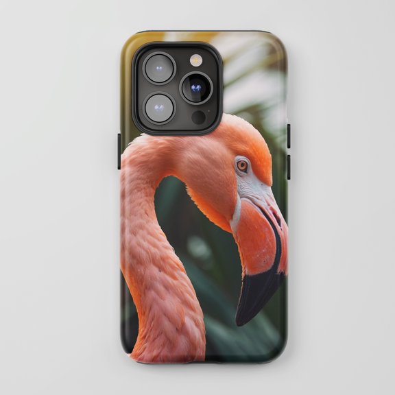 Flamingo For All iPhone Series Protective Phone Case Tropical Nature Photo Design Pink Green