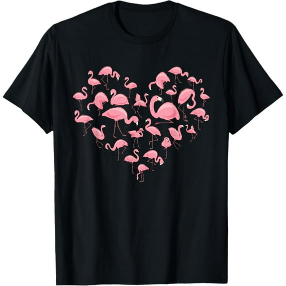 Flamingo For Women Girls Kids Heart Cute Flamingo T-Shirt