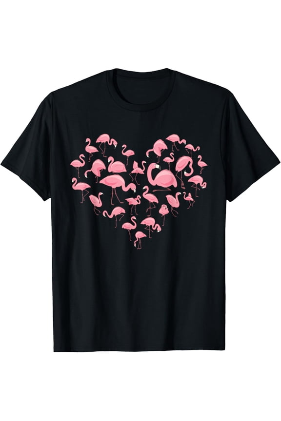 Flamingo For Women Girls Kids Heart Cute Flamingo T-Shirt
