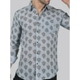 thumbnail image 1 of Flamingo Frenzy Men's Printed Full Sleeve Casual Linen Shirt, 1 of 6