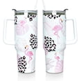 thumbnail image 1 of Flamingo Gifts Tumbler for Women Girls, Flamingo Lover 40 Oz Tumblers with Handle and Straw Lid, Leakproof Cup Mug Water Bottle Birthday Gift Idea, 1 of 6