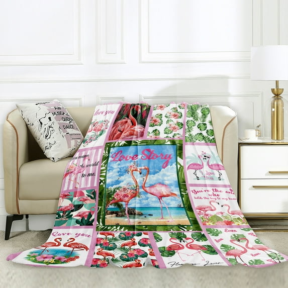 Flamingo Gifts for Women Fuzzy Blanket, Plush Blanket, Fluffy Blanket, Bed Throw Blanket Gifts for Girls Cozy Gifts for Men, Kids Blanket, Bedroom Decor 30x40 Inch