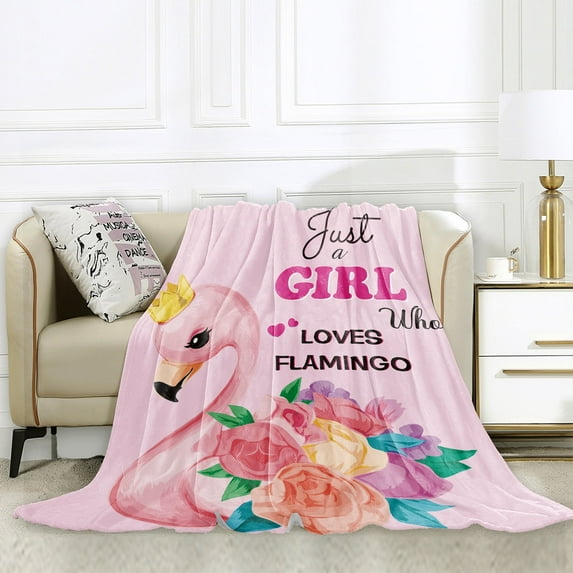 Flamingo Gifts for Women Fuzzy Blanket, Plush Blanket, Fluffy Blanket, Bed Throw Blanket Gifts for Girls Cozy Gifts for Men, Kids Blanket, Bedroom Decor 50x60 Inch