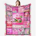 thumbnail image 1 of Flamingo Gifts for Women Girls Flamingo Blanket Just A Girl Who Loves Flamingos Gifts for Flamingo Lovers Super Soft Flannel Flamingo Throw Blanket 50"X40", 1 of 5