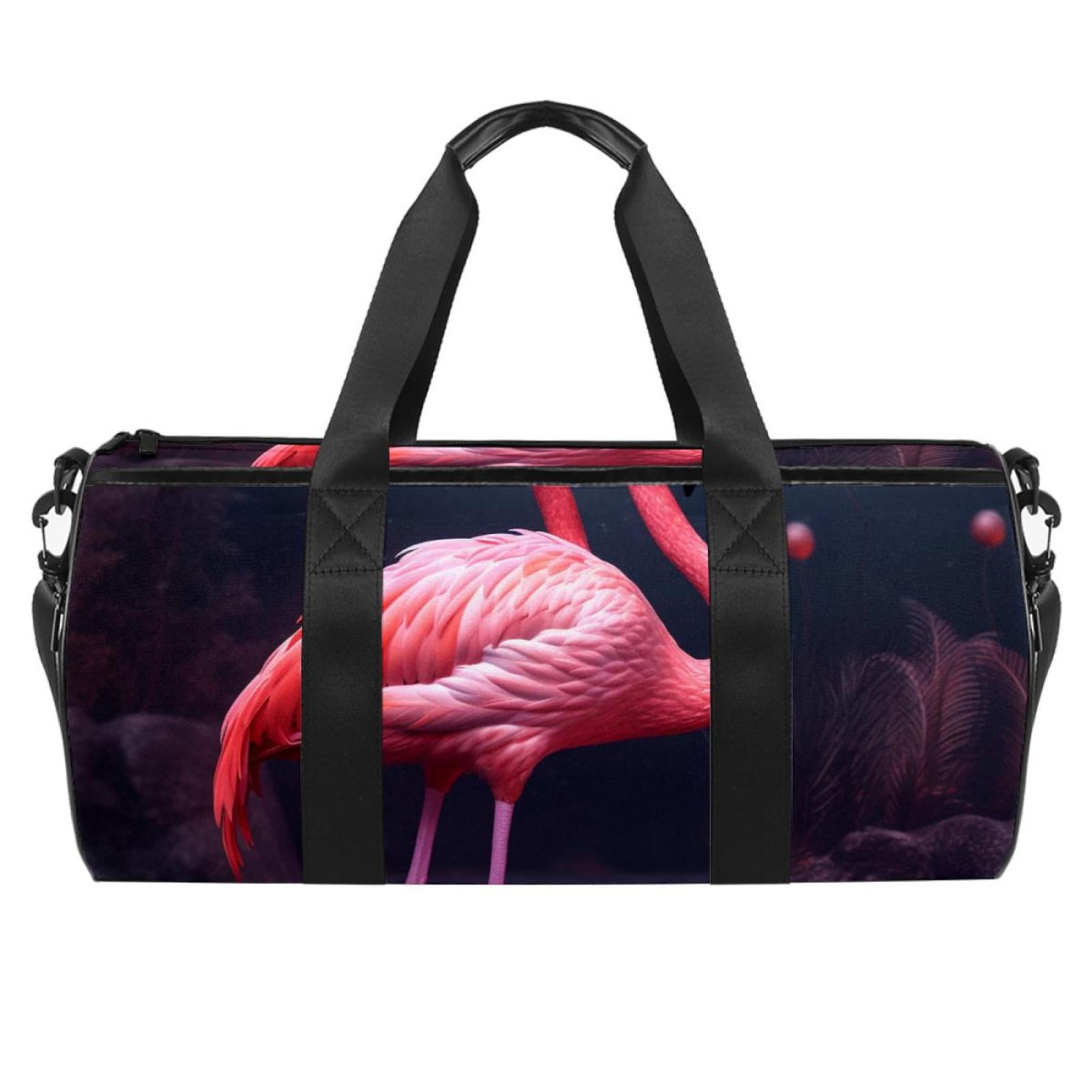 Flamingo Gym Bags Shoe Bag Sports Bag Dance Bag All in One Weekender Bag 17.7 inches with Interior Zipper Pocket and Large Capacity Walmart