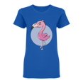 thumbnail image 1 of Flamingo Hand Drawn Style Shaped T-Shirt Women -Image by Shutterstock, Female x-Large, 1 of 2