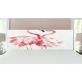thumbnail image 1 of Flamingo Headboard, Flamingo Couple Kissing Romance Passion Partners in Love Watercolor Effect, Upholstered Decorative Metal Bed Headboard with Memory Foam, King Size, Dark Coral White, by Ambesonne, 1 of 4