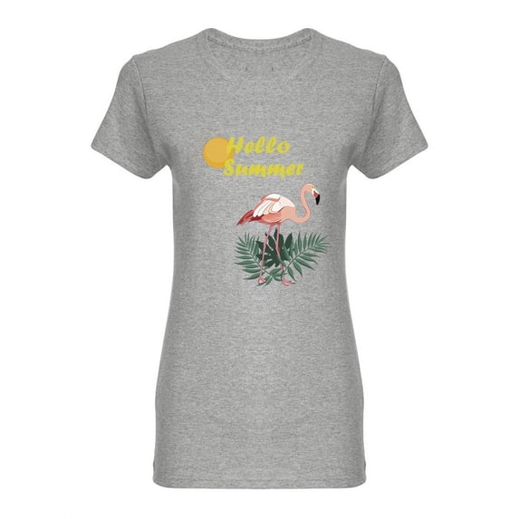 Flamingo Hello Summer Shaped Tee Women's -Image by Shutterstock