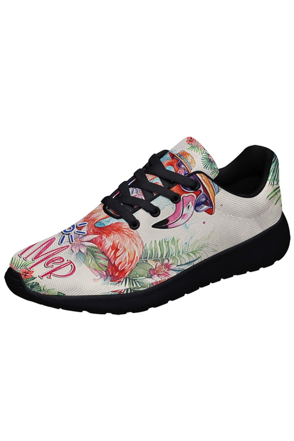 Flamingo Hello Summer Shoes Sneakers Black Size 9