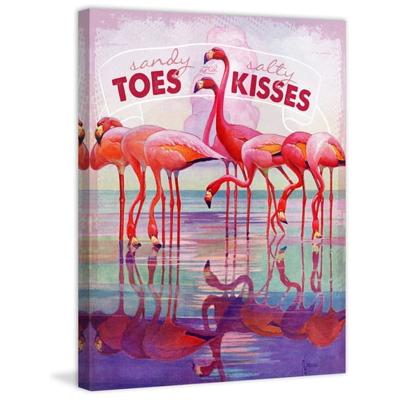 "Flamingo I" Painting Print on Wrapped Canvas