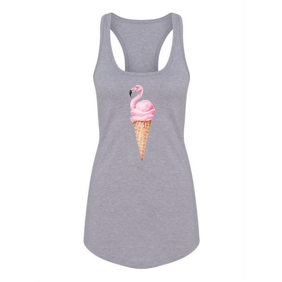Flamingo Ice Cream Racerback Tank Women -Image by Shutterstock, Female Small