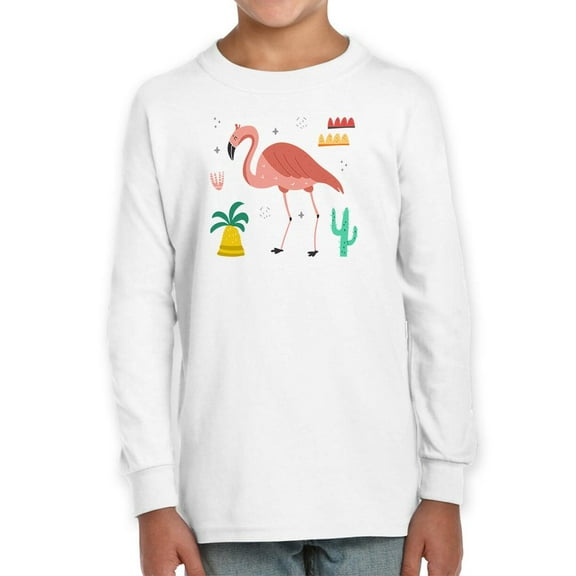 Flamingo Illustration Long Sleeve Toddler -Image by Shutterstock,  5 Toddler