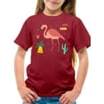 thumbnail image 1 of Flamingo Illustration T-Shirt Juniors -Image by Shutterstock,  x-Large, 1 of 4