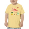 thumbnail image 1 of Flamingo Illustration T-Shirt Toddler -Image by Shutterstock,  5 Toddler, 1 of 4
