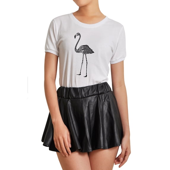 Flamingo In Graphic Style Printed 100% Cotton Short Sleeves T- Shirt WTS_07 2XL