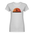 thumbnail image 1 of Flamingo In The Sunset Shaped T-Shirt Women -Image by Shutterstock, Female Small, 1 of 2