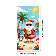 Flamingo Inflatable Summer Santa Claus Holiday Beach Banner for Christmas Party Tropical Theme Kids Activity