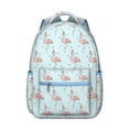 thumbnail image 1 of Flamingo Inspired Laptop Backpack - Roomy 17 Inch School Backpack with Mesh Bottle Pocket, Breathable Shoulder Straps for Comfort, Durable Material for Daily Campus Use, 1 of 6