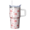 thumbnail image 1 of Flamingo Insulated Travel Cup 20OZ Stainless Steel with Handle Tumbler Mug Leak Resistant Double Wall Vacuum Portable BPA Free Gifts for Women Girls on Birthday Christmas Summer, 1 of 6