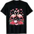 thumbnail image 1 of Flamingo Is My Valentine Flamingo Lover Valentine's Day Graphic Crew Neck Short Sleeve T-Shirts (Men's, Women's), 1 of 4