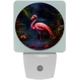 thumbnail image 1 of Flamingo LED Square Night Lights - Stylish and Functional Nightlight for Better Sleep - Energy Saving Plug-in Wall Light with Auto Sensor, 1 of 6