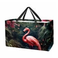 thumbnail image 1 of Flamingo Large Capacity Reusable Foldable Oxford Cloth Tote Bag Shopping Bag Decorative Box Beach Bag, 1 of 7