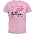 thumbnail image 1 of Flamingo Let's get Flocked Up Funny Pun Mens T Shirt Light Pink LG, 1 of 1