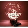 thumbnail image 1 of Flamingo Light Up Lamp LED Personalized Name Night Light Engraved Nautical Breeze Marine Table Lamp, Our Newest Feature - It's Wow, with Remote, 16 Color Options, Dimmer, Free Engraved, Great Gift, 1 of 10
