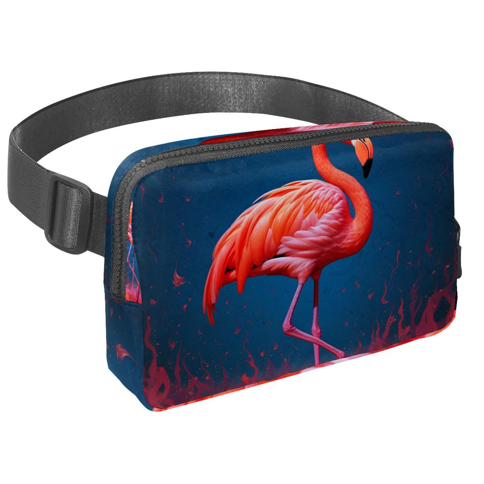 Flamingo Lightweight Adjustable Waist Bag with Extension Strap for Men and Women - Fanny Pack Money Belt