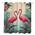 thumbnail image 1 of Flamingo Love in Paradise-3 Luxury Window Curtains Blinds for Living Room Kids Bedroom Bathroom Kicthen Door Home Decor 2 Panels, 1 of 6