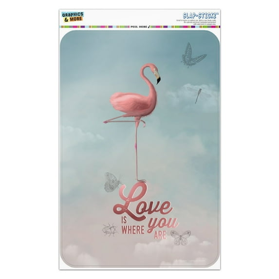 Flamingo Love is Where You Are Home Business Office Sign