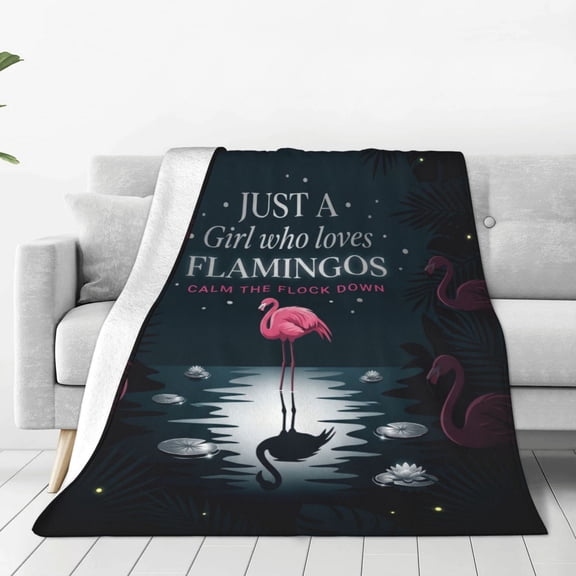 Flamingo Lover Gift, Ultra Soft Plush Flannel Fleece Flamingo Blanket, Cozy Fluffy Throw Blanket for Couch, Bed, Christmas Birthday Present for Women 50x40