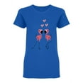 thumbnail image 1 of Flamingo Lovers  Shaped T-Shirt Women -Image by Shutterstock, Female Large, 1 of 2