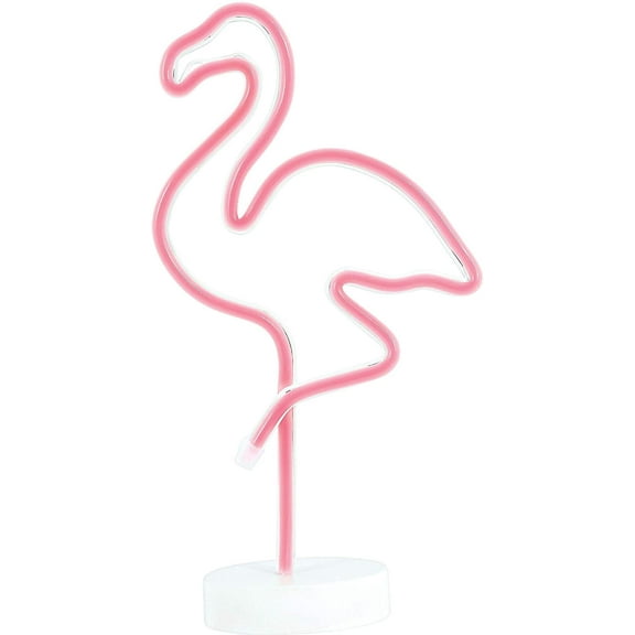 Flamingo Luau Theme Party Decoration Light-Up LED Sign