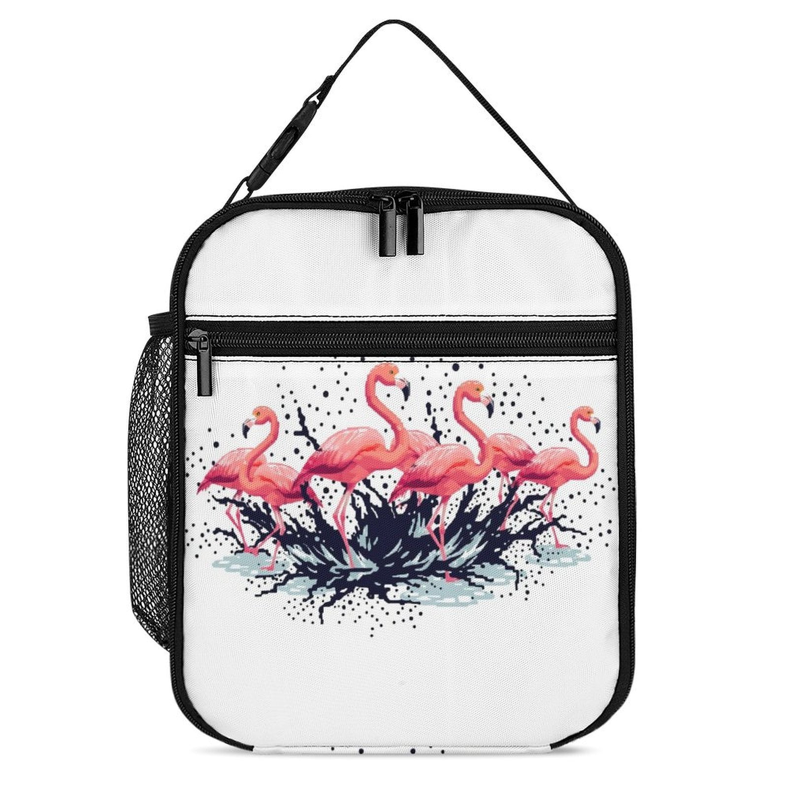 Flamingo Lunch Bag Insulated Meal Bag Reusable Lunch Box Bag Food ...