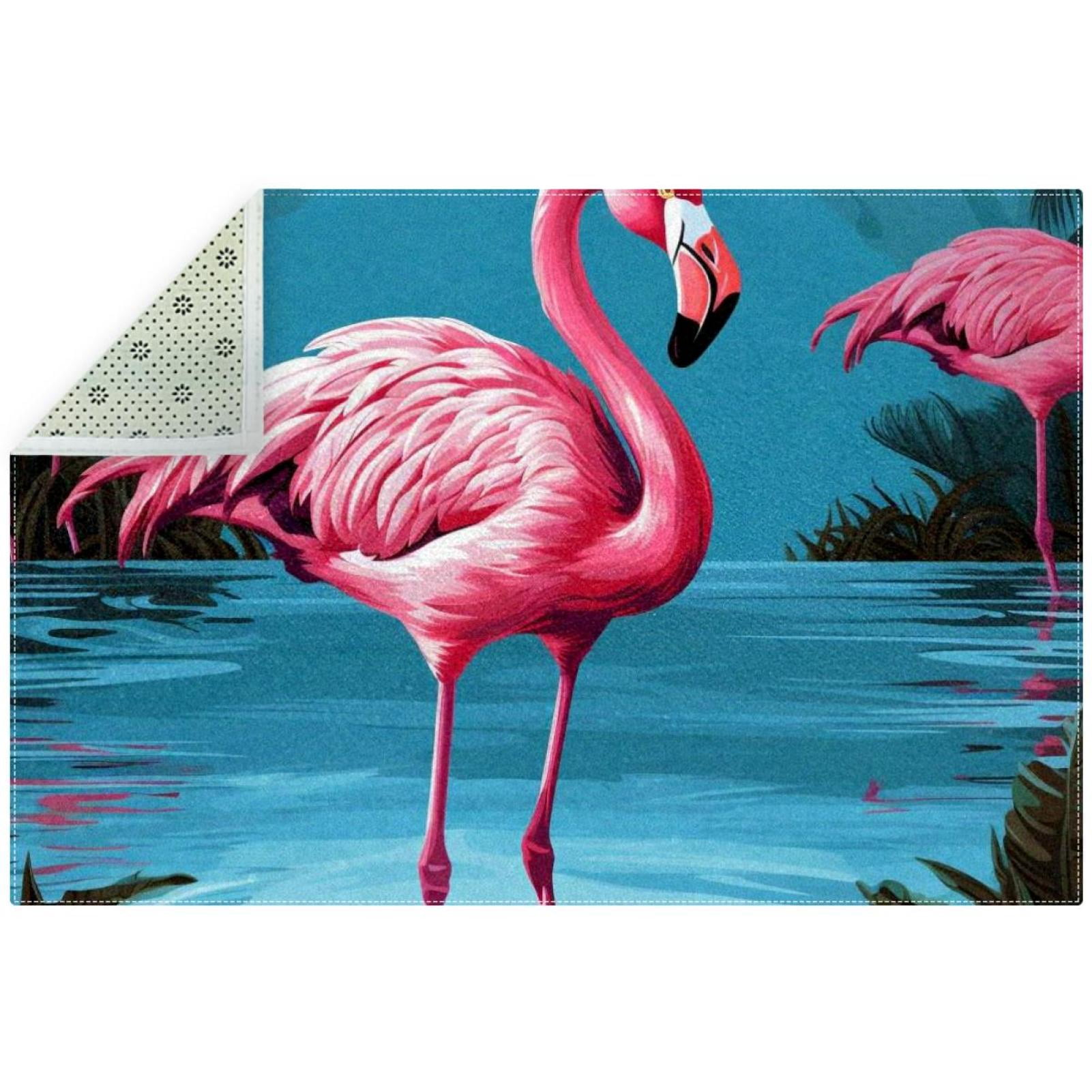 Flamingo Luxurious Polyester Area Rug - Elegant Floor Mat for Living ...