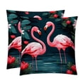 thumbnail image 1 of Flamingo Luxurious Velvet Chair Pillow Covers and Throw Pillow Inserts - Set of 2, Available in 16x16, 18x18, and 20x20 Inches, Featuring Unique Patterns for Home Decor, 1 of 6