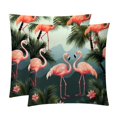 thumbnail image 1 of Flamingo Luxurious Velvet Throw Pillow Covers Set of 2 - 16x16, 18x18, 20x20 Inches - Unique Patterns - Ideal for Bed Pillow, Chair Pillow Covers, Throw Pillows for Various Occasions, 1 of 6