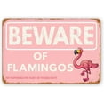 thumbnail image 1 of Flamingo Metal Signs Vintage Wall Decor for Home Kitchen Bar Patio Room Garage Retro Tin Poster Plaque 12"x8" Inch, 1 of 5