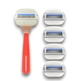 thumbnail image 1 of Flamingo Moisture Plus Women'S Razor 6pc Set - No Shave Gel Needed -1 Razor Handle and 5 Razors, 1 of 6