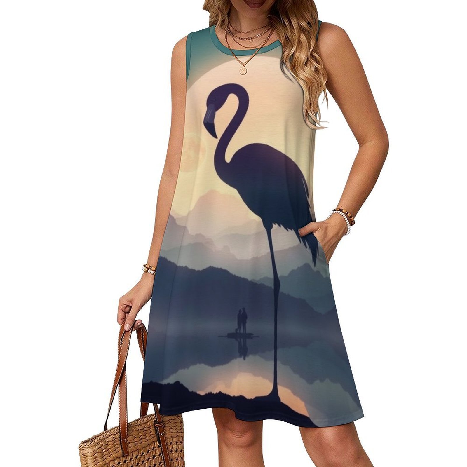 Flamingo Sundress With Bloomers