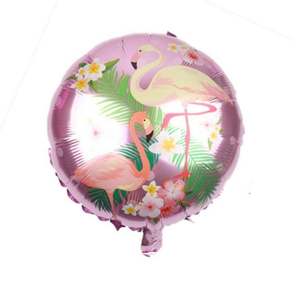 Flamingo Mylar Foil Balloon 18" Tropical Summer Birthday Balloon Decoration