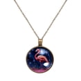 thumbnail image 1 of Flamingo Necklace Personalized Custom Photo Round Pendant Adjustable Stainless Steel Necklaces with Gift Box for Men Women Mothers Valentine's Jewelry Gift, 1 of 6