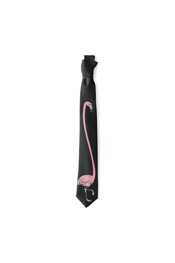 Flamingo Necktie Mens Novelty Neckties Tie for Dad Funny Neckties for Men