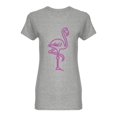thumbnail image 1 of Flamingo Neon Silhouette Shaped T-Shirt Women -Image by Shutterstock, Female Medium, 1 of 2