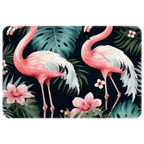 Flamingo Non-Slip Polyester Office Mat Chair Rug - Machine Washable Office Rug