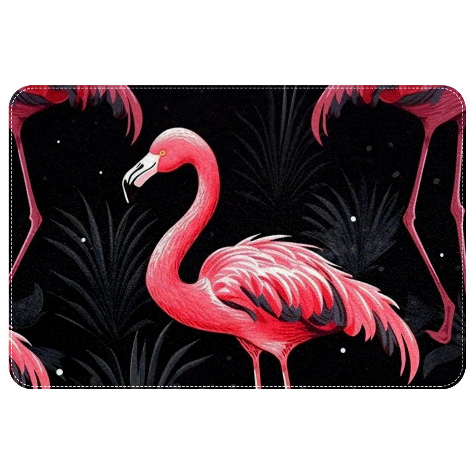 Flamingo Non-Slip Polyester Office Rug, Machine Washable Chair Rug ...
