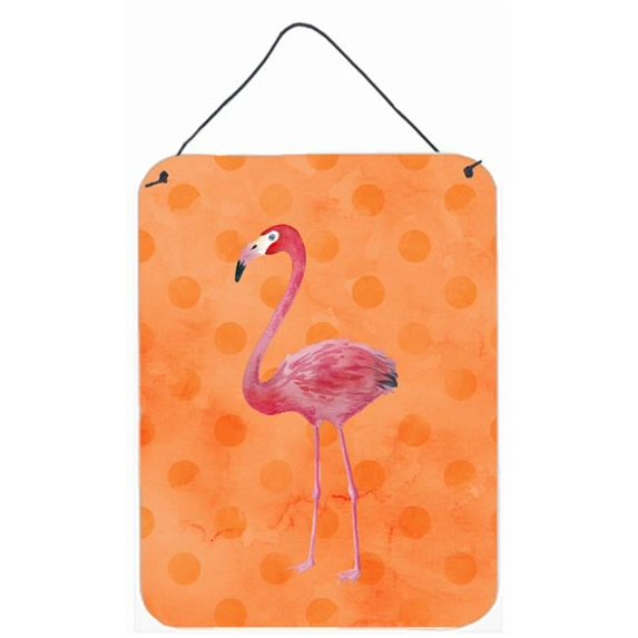 Flamingo Orange Polkadot Wall or Door Hanging Prints - 12 x 16 in.
