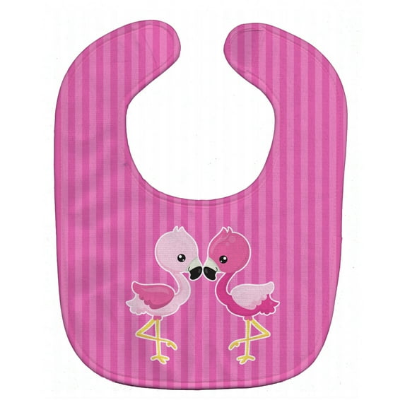 Flamingo Pair Baby Bib